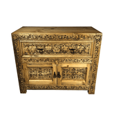 Indian Hand Carved Solid Hard Wood Cabinet D15